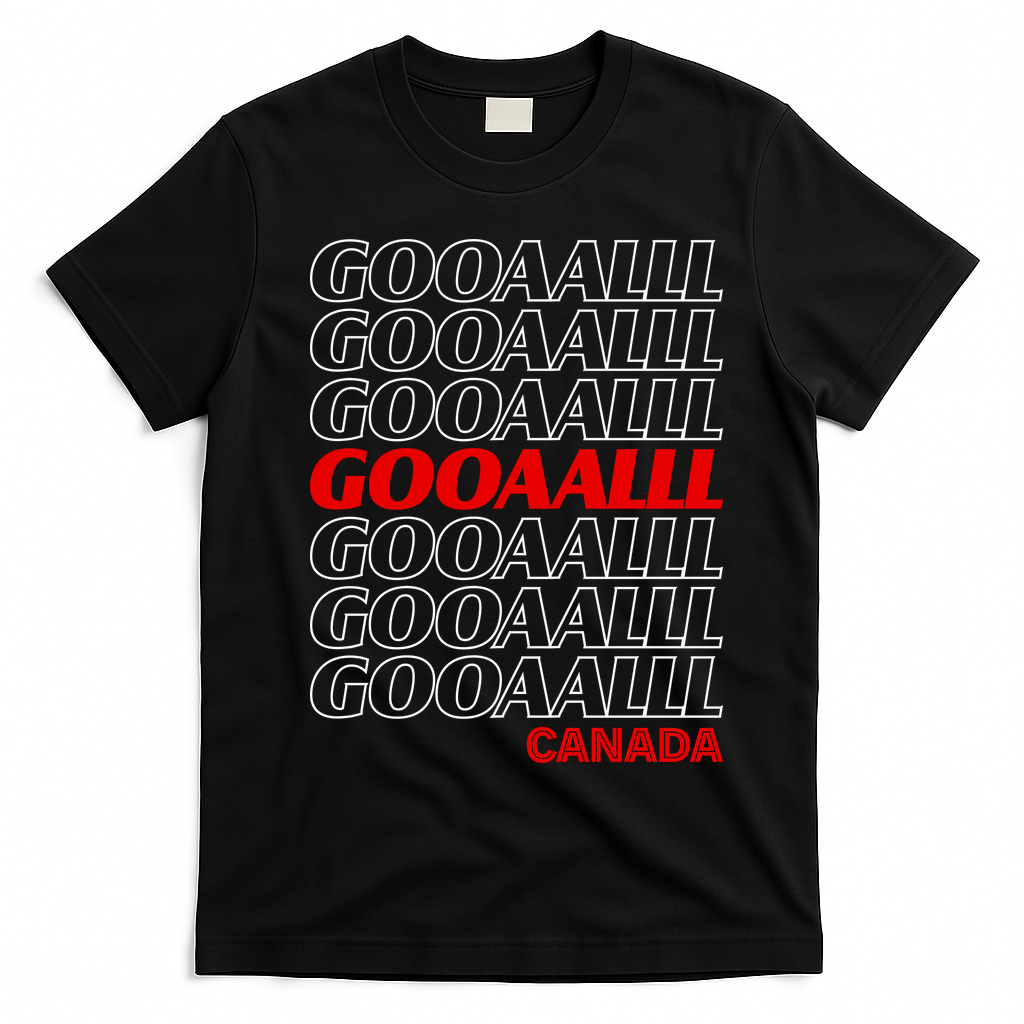 GOOOOALLL Canada Soccer Fan Apparel for Game Day T-Shirt - Black