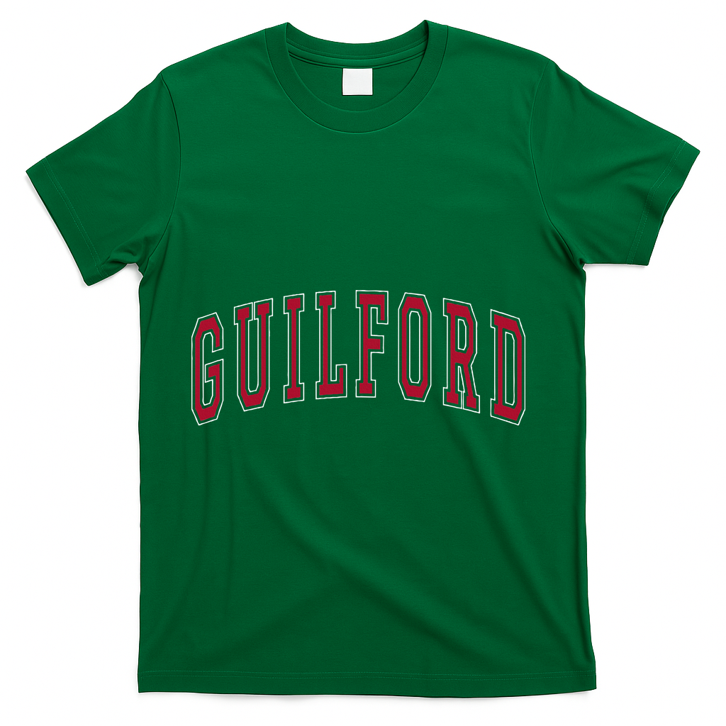 Guilford Connecticut Souvenir College T-Shirt - Green