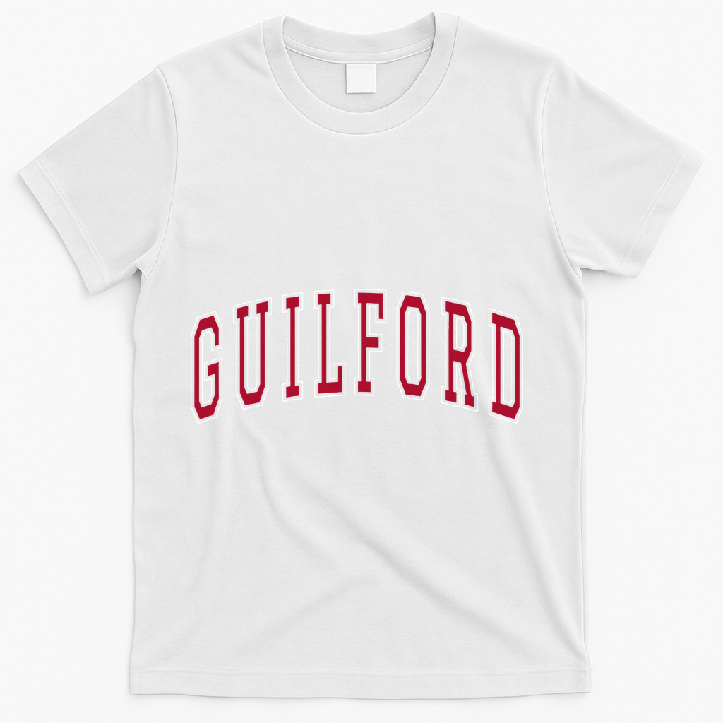 Guilford Connecticut Souvenir College T-Shirt - White