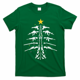 Guns Christmas Tree Xmas Veteran T-Shirt - Irish Green