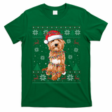 Goldendoodle Christmas Ugly Sweater Funny Dog Lover Xmas T-Shirt - Irish Green