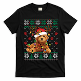 Goldendoodle Christmas Ugly Sweater Funny Dog Lover Xmas Great Gift T-Shirt - Black
