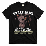 Great Dane Black Professional Human Trainer T-Shirt - Black