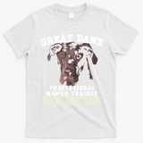 Great Dane Black Professional Human Trainer T-Shirt - White