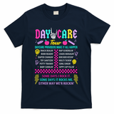 Groovy Day Care Some Days I Rock It Day Care Teacher Life T-Shirt - Navy