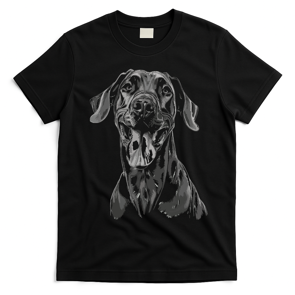 Great Dane Dog Animal Graphic Tees For Men Women T-Shirt - Black