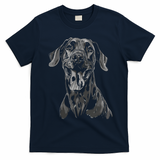 Great Dane Dog Animal Graphic Tees For Men Women T-Shirt - Navy Blue