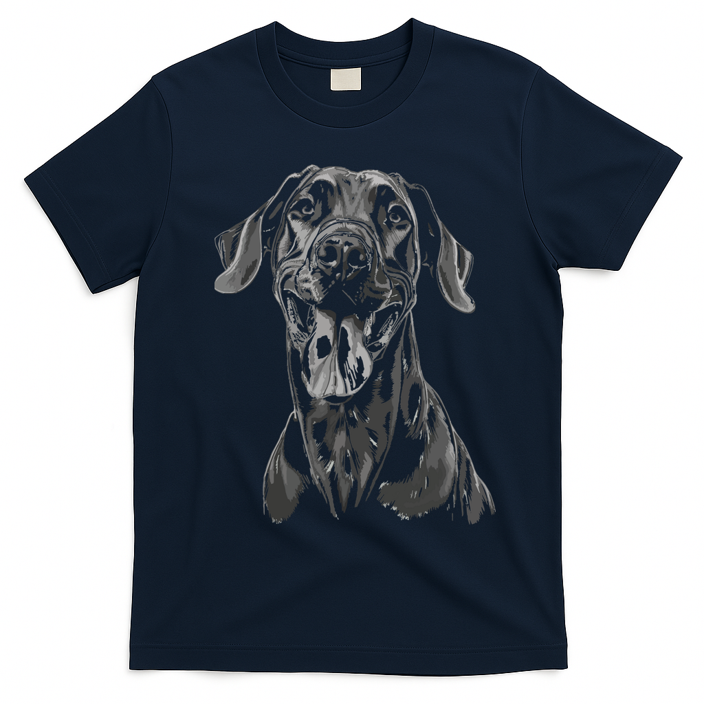 Great Dane Dog Animal Graphic Tees For Men Women T-Shirt - Navy Blue