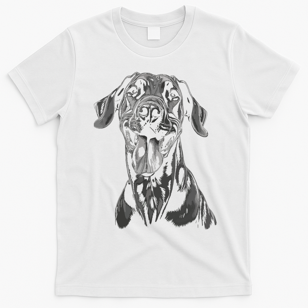 Great Dane Dog Animal Graphic Tees For Men Women T-Shirt - White