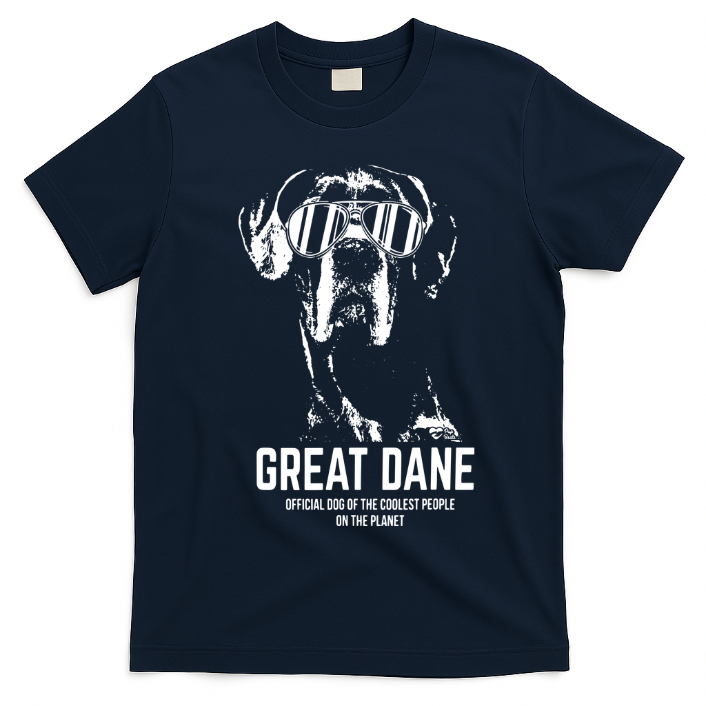 Great Dane Dog Of The Coolest Pup Lovers T-Shirt - Navy Blue