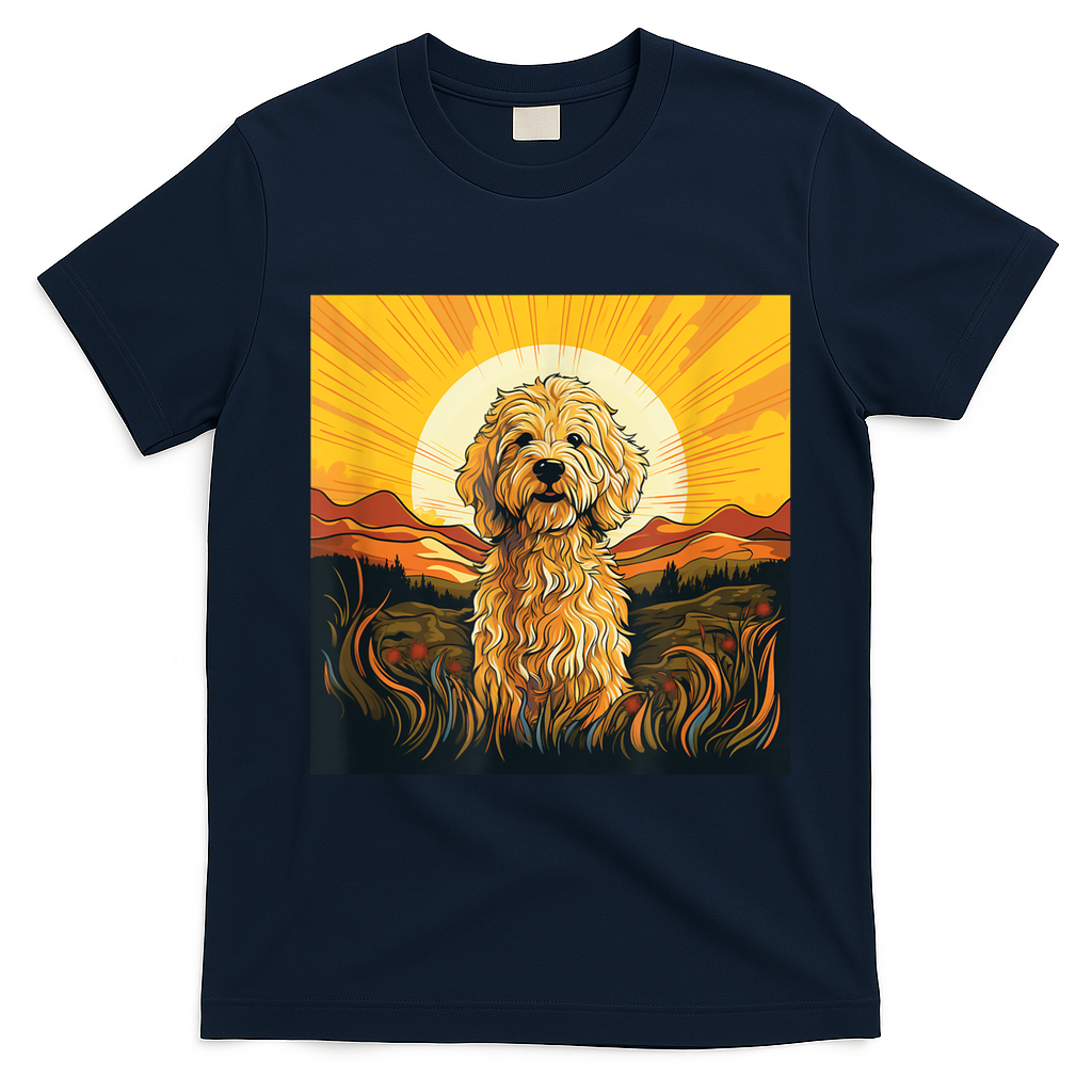 Goldendoodle Dood Funny Doodle Dog Golden Doodle T-Shirt - Navy Blue