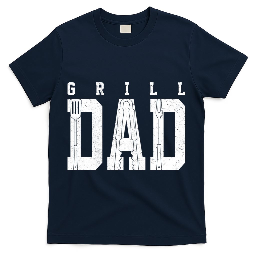 Grill Dad Father's Day T-Shirt - Navy