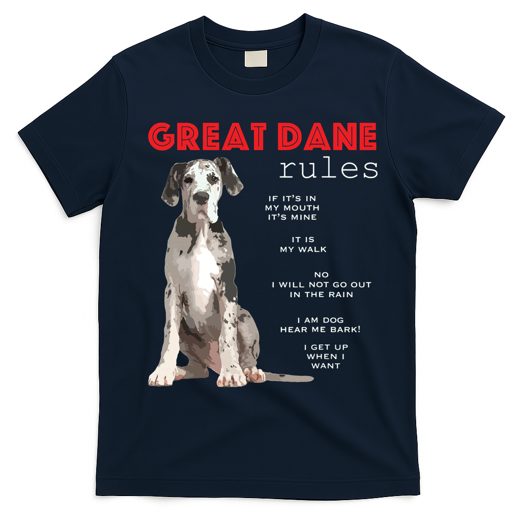 Great Dane Funny Great Dane Lover T-Shirt - Navy Blue