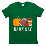 Game Day Football Pumpkin Fall T-Shirt - Green