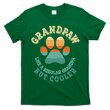 Grandpaw Dog Grandpa Grand Paw Retro Vintage Funny T-Shirt - Irish Green