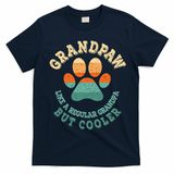 Grandpaw Dog Grandpa Grand Paw Retro Vintage Funny T-Shirt - Navy Blue