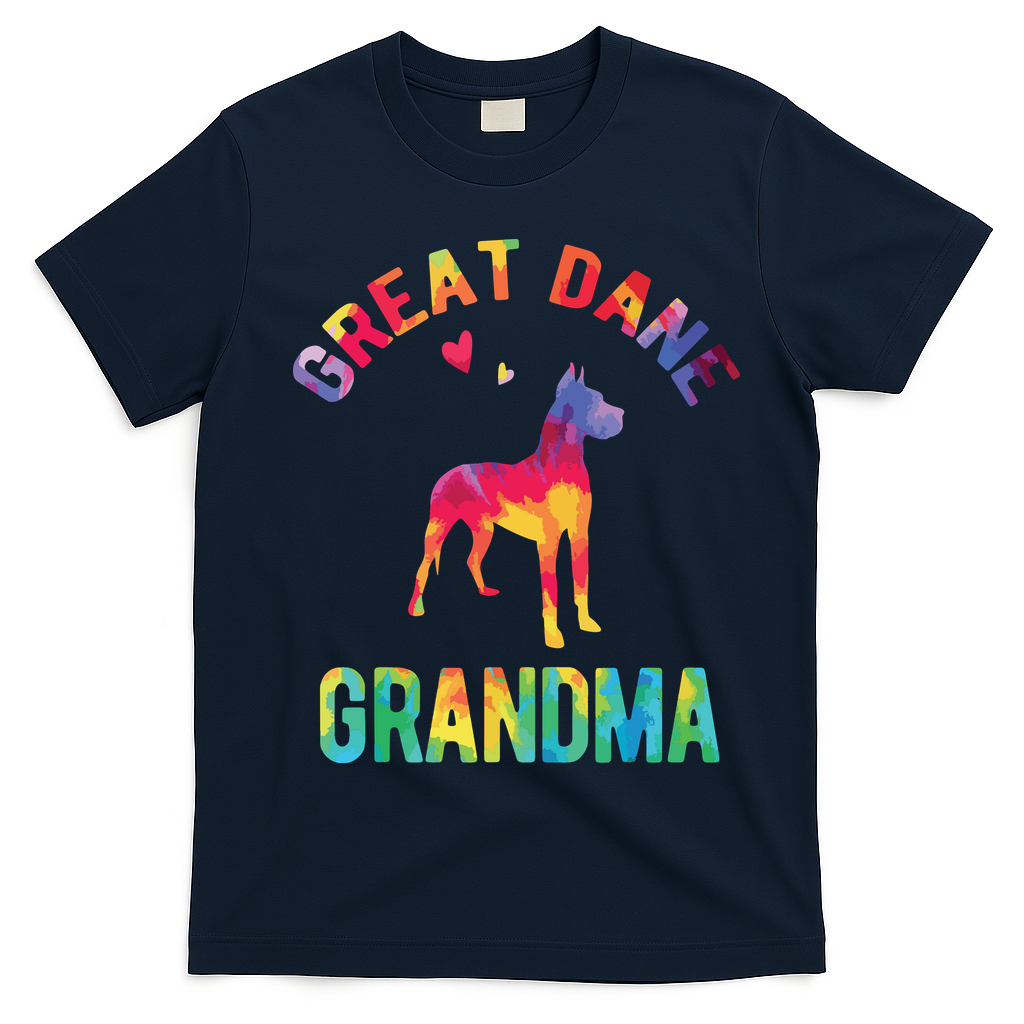 Great Dane Grandma Great Dane Nana Great Dane Dog Lover T-Shirt - Navy Blue