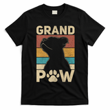 Grandpaw Dog Grandpa Funny Dog Lover Grandfather Pitbull T-Shirt - Black