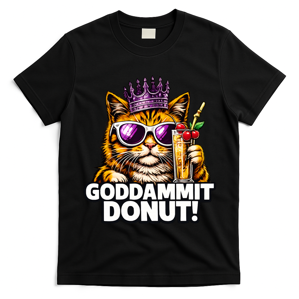 Goddammit Donut Princess Cat Meme Funny T-Shirt