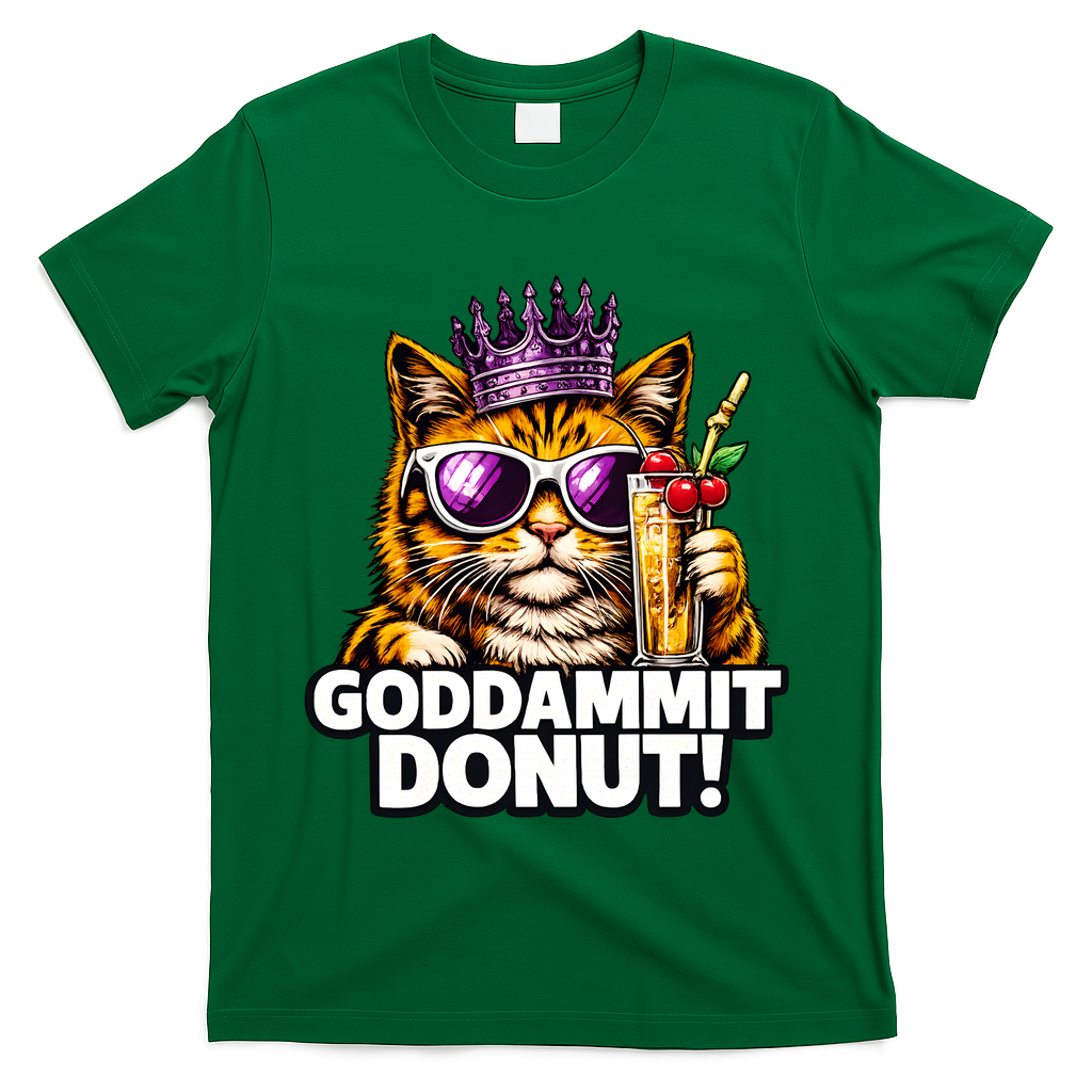 Goddammit Donut Princess Cat Meme Funny T-Shirt