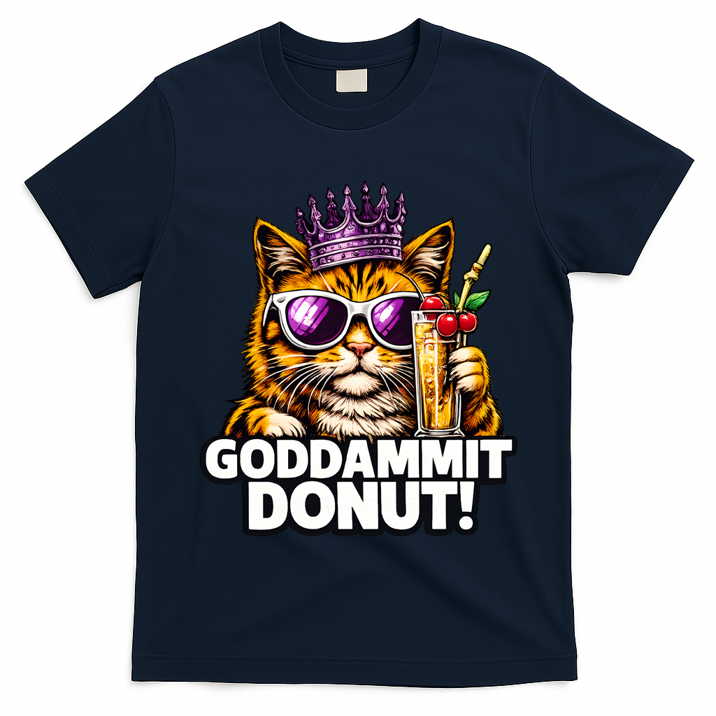 Goddammit Donut Princess Cat Meme Funny T-Shirt