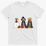 Golden Dog Retriever Ghost Dogs Halloween T-Shirt - White