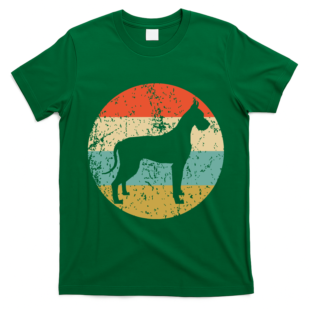 Great Dane Shirts Vintage Retro Great Dane Dog T-Shirt - Irish Green