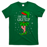 Gigi Elf Christmas Matching Family Elf T-Shirt - Irish Green