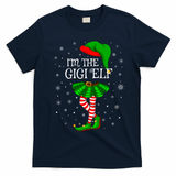 Gigi Elf Christmas Matching Family Elf T-Shirt - Navy Blue
