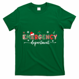 Groovy Emergency Department Christmas Santa Er Crew Nurse T-Shirt - Irish Green