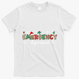 Groovy Emergency Department Christmas Santa Er Crew Nurse T-Shirt - White