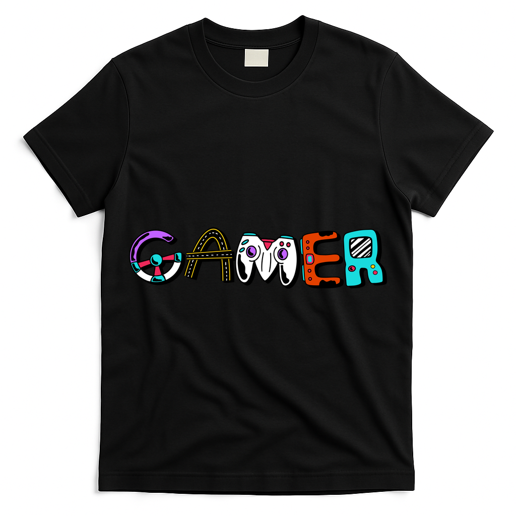 Gamer Element Lettering T-Shirt