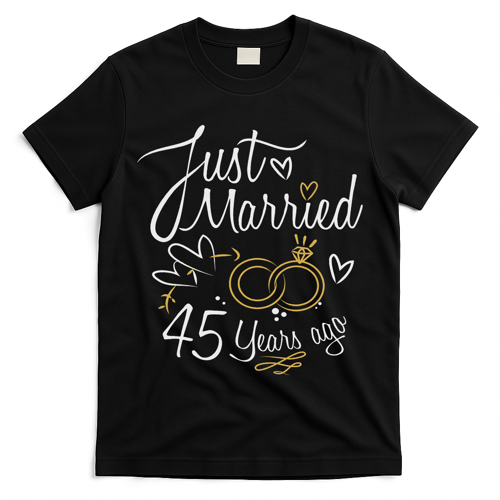 Gift For 45th Wedding Anniversary 45 Year Marriage T-Shirt