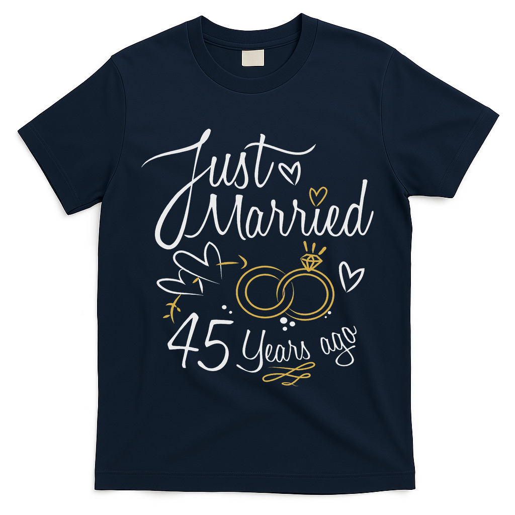 Gift For 45th Wedding Anniversary 45 Year Marriage T-Shirt