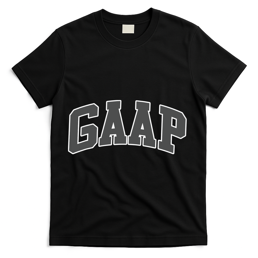 GAAP Funny Accountant T For CPA Gift T-Shirt - Black