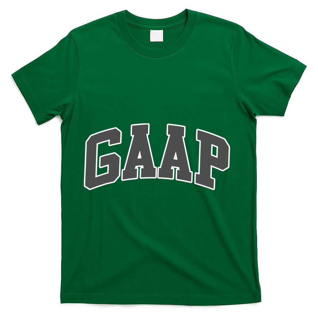 GAAP Funny Accountant T For CPA Gift T-Shirt - Green