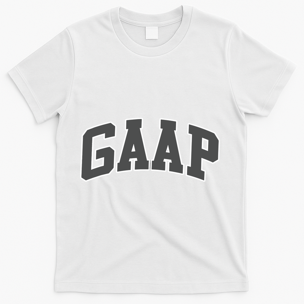 GAAP Funny Accountant T For CPA Gift T-Shirt - White