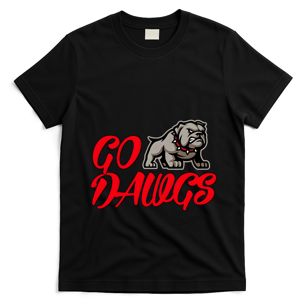 Go Funny Bulldogs T-Shirt - Black