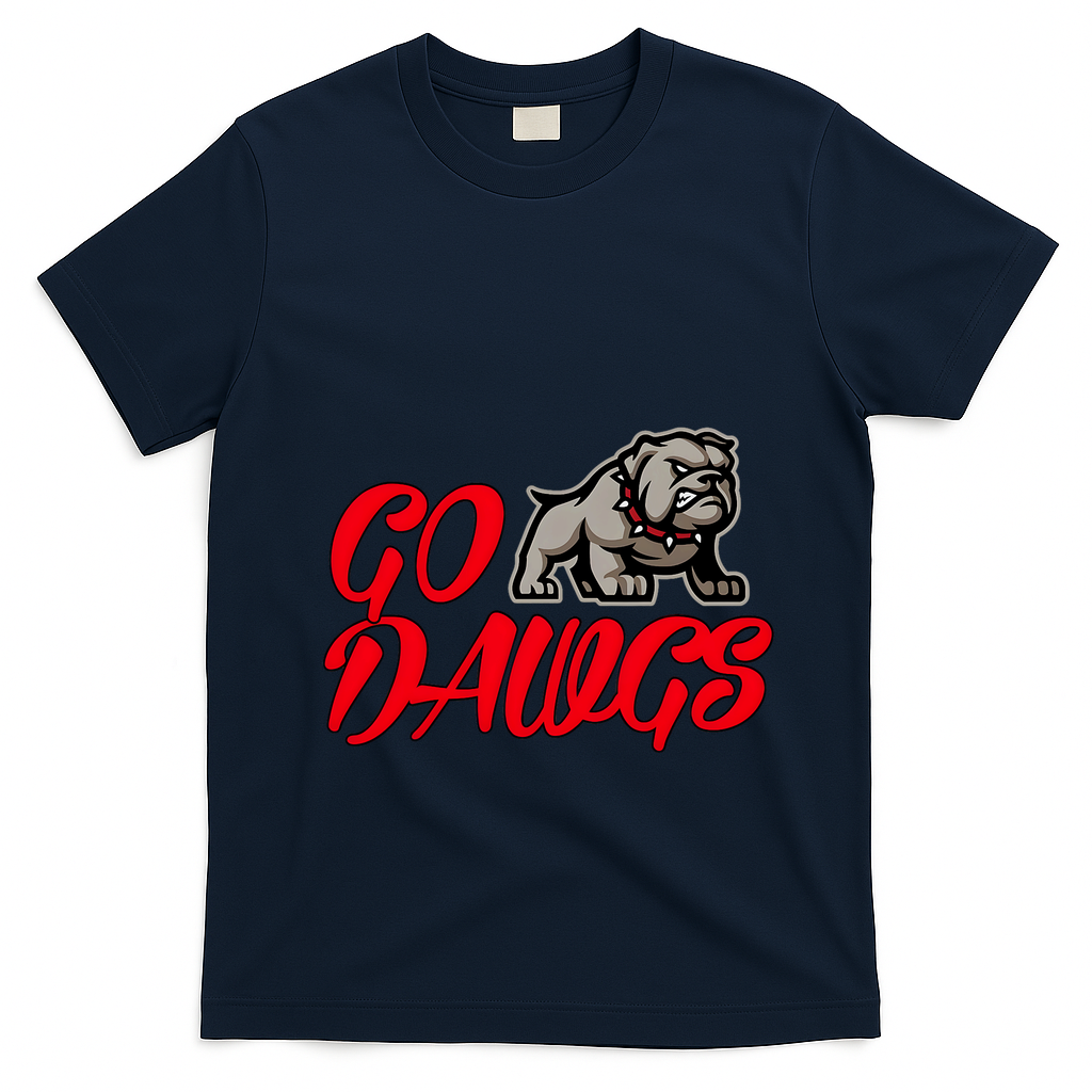 Go Funny Bulldogs T-Shirt - Navy Blue