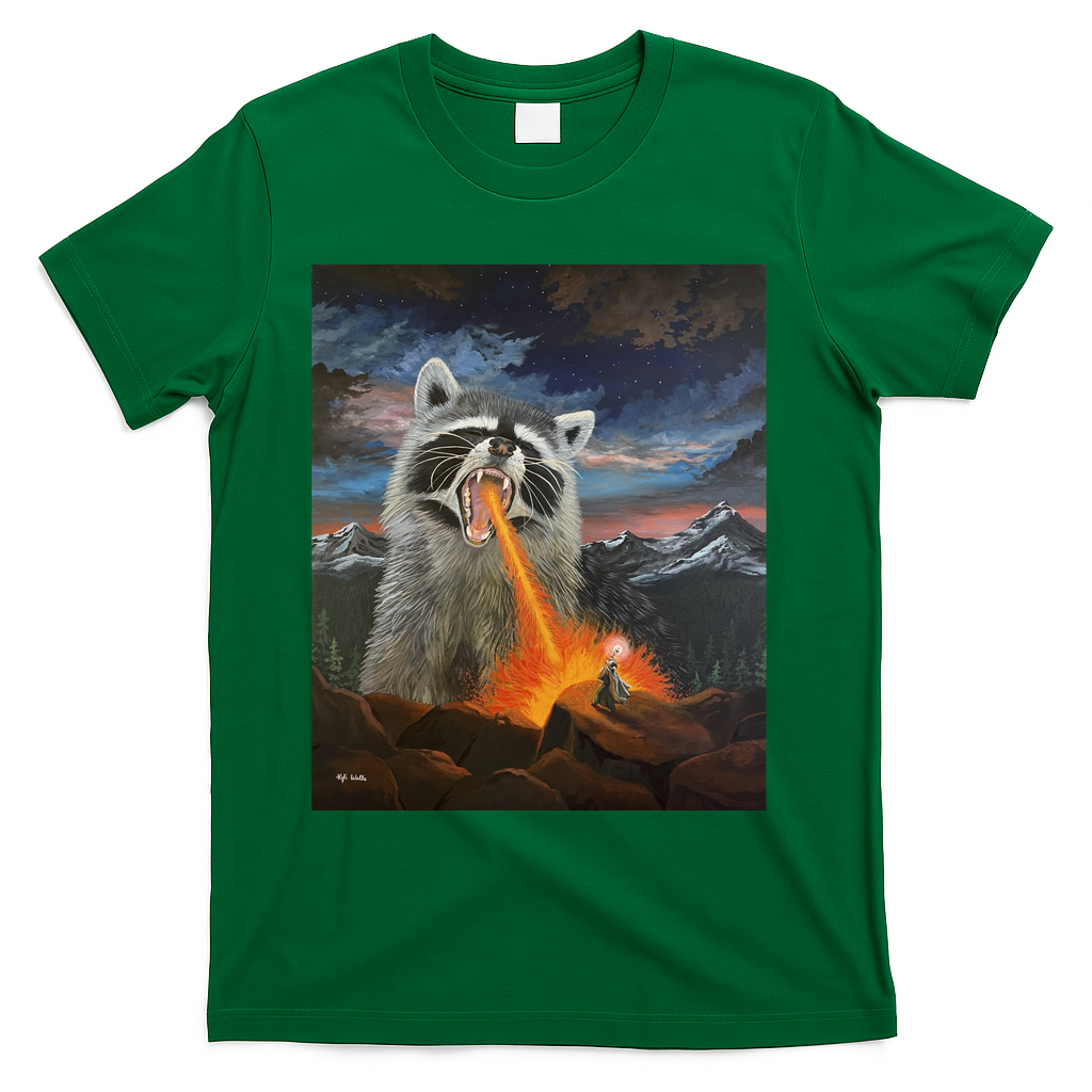 Giant, Fire Breathing Raccoon 2025 - Green