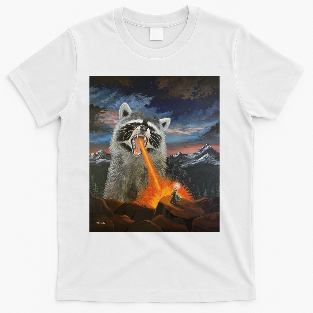 Giant, Fire Breathing Raccoon 2025 - White