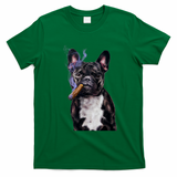 , Gangster French Bull Dog Smoking Cigar, Bad Dog T-Shirt - Irish Green