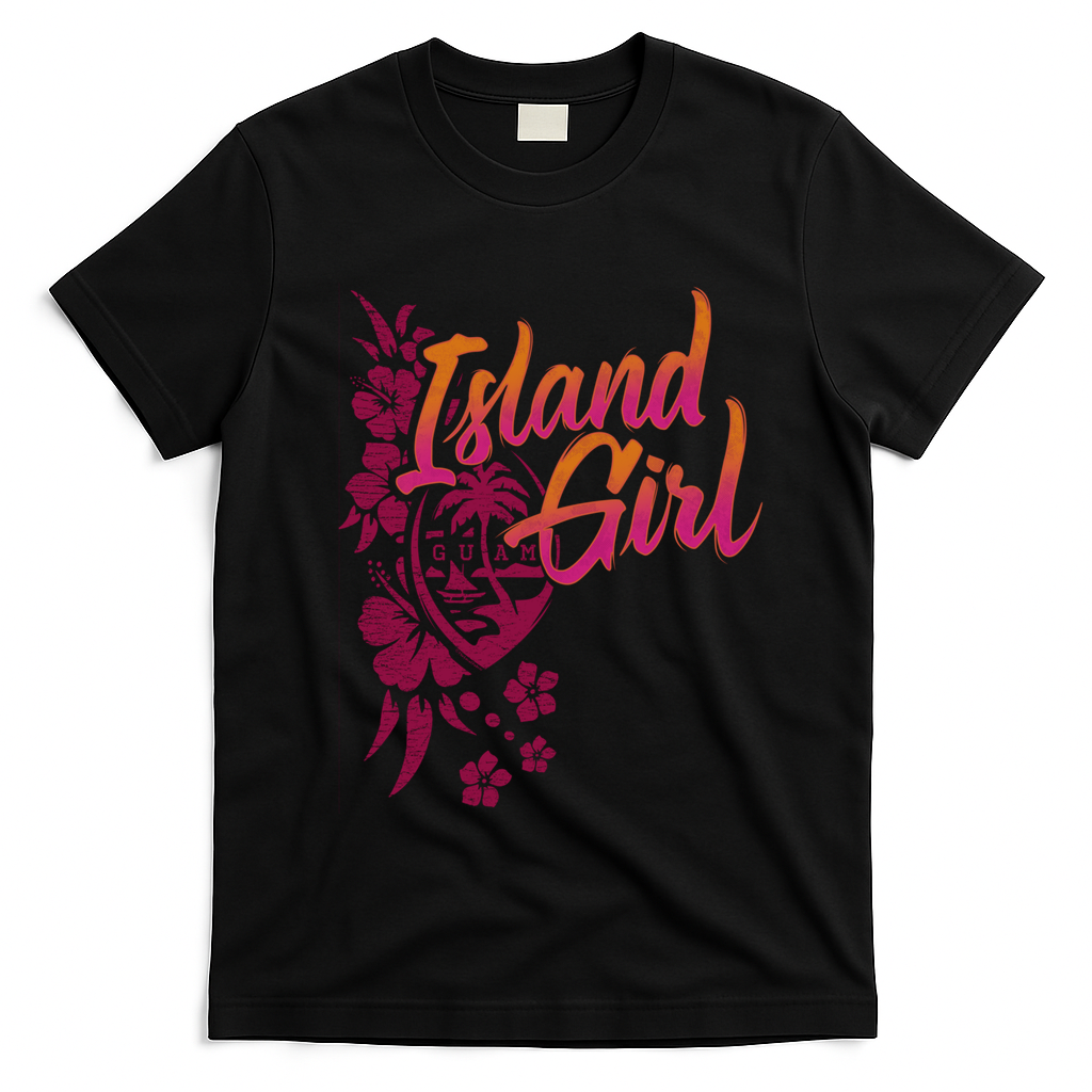 Guam Flower Chamorrita Guam Island Guaian Chamorro Gift T-Shirt - Black