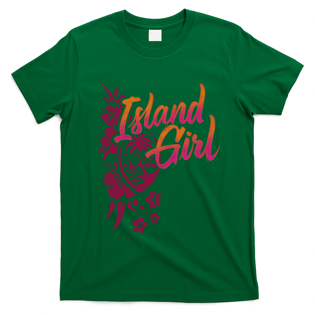 Guam Flower Chamorrita Guam Island Guaian Chamorro Gift T-Shirt - Irish Green