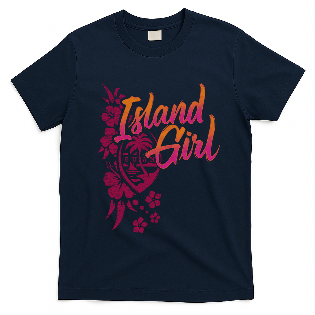Guam Flower Chamorrita Guam Island Guaian Chamorro Gift T-Shirt - Navy Blue