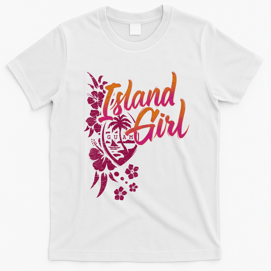 Guam Flower Chamorrita Guam Island Guaian Chamorro Gift T-Shirt - White