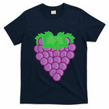 Grape Fruit Easy Lazy DIY Halloween Costume T-Shirt - Navy Blue