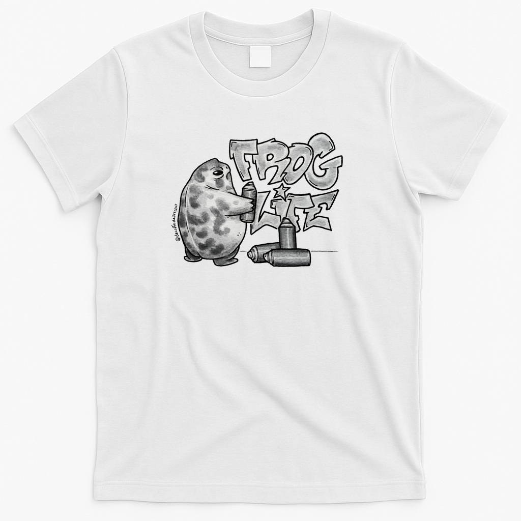 Graffiti frog - White