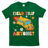Groovy Field Trip Anyone School Bus Driver Yellow Bus Driver T-Shirt - Green