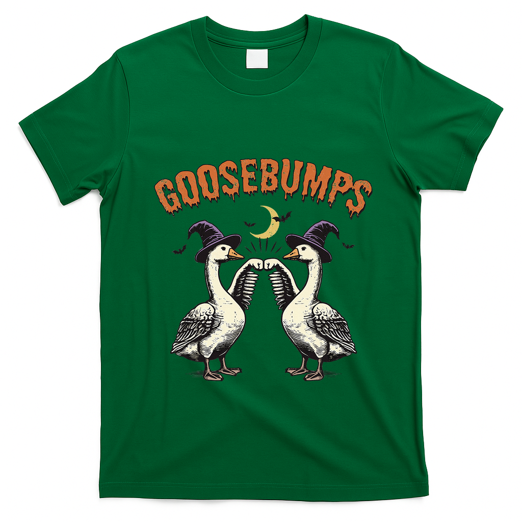 Goosebumps Funny Witch Goose Bumps Puns Halloween T-Shirt - Irish Green